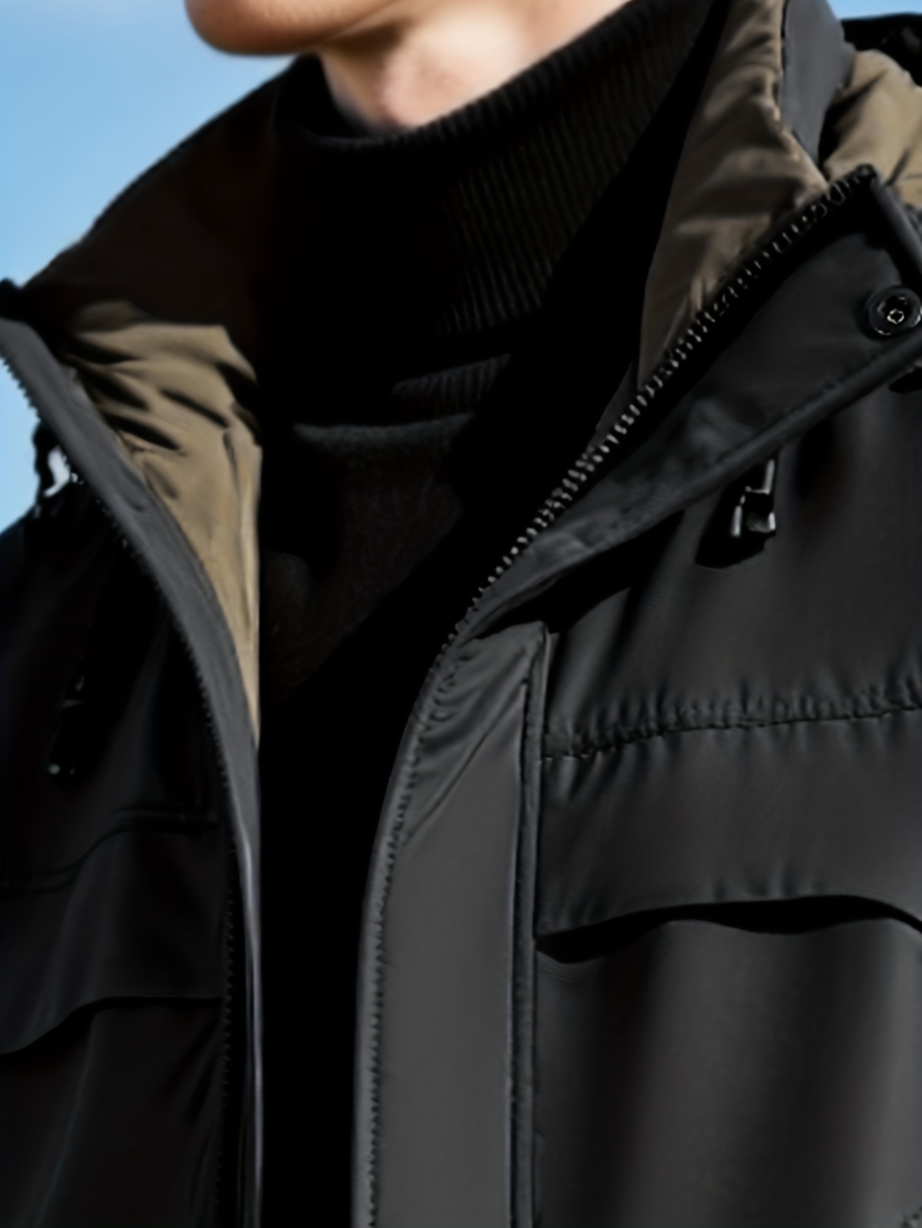 ZZD2404 Christmas Gift Men Duck Down Jacket, Windproof Warm Winter Outdoor Coat - Image 3