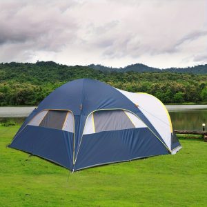 ZZD2396 6 Person Family Camping Tent, Portable with Screened Room