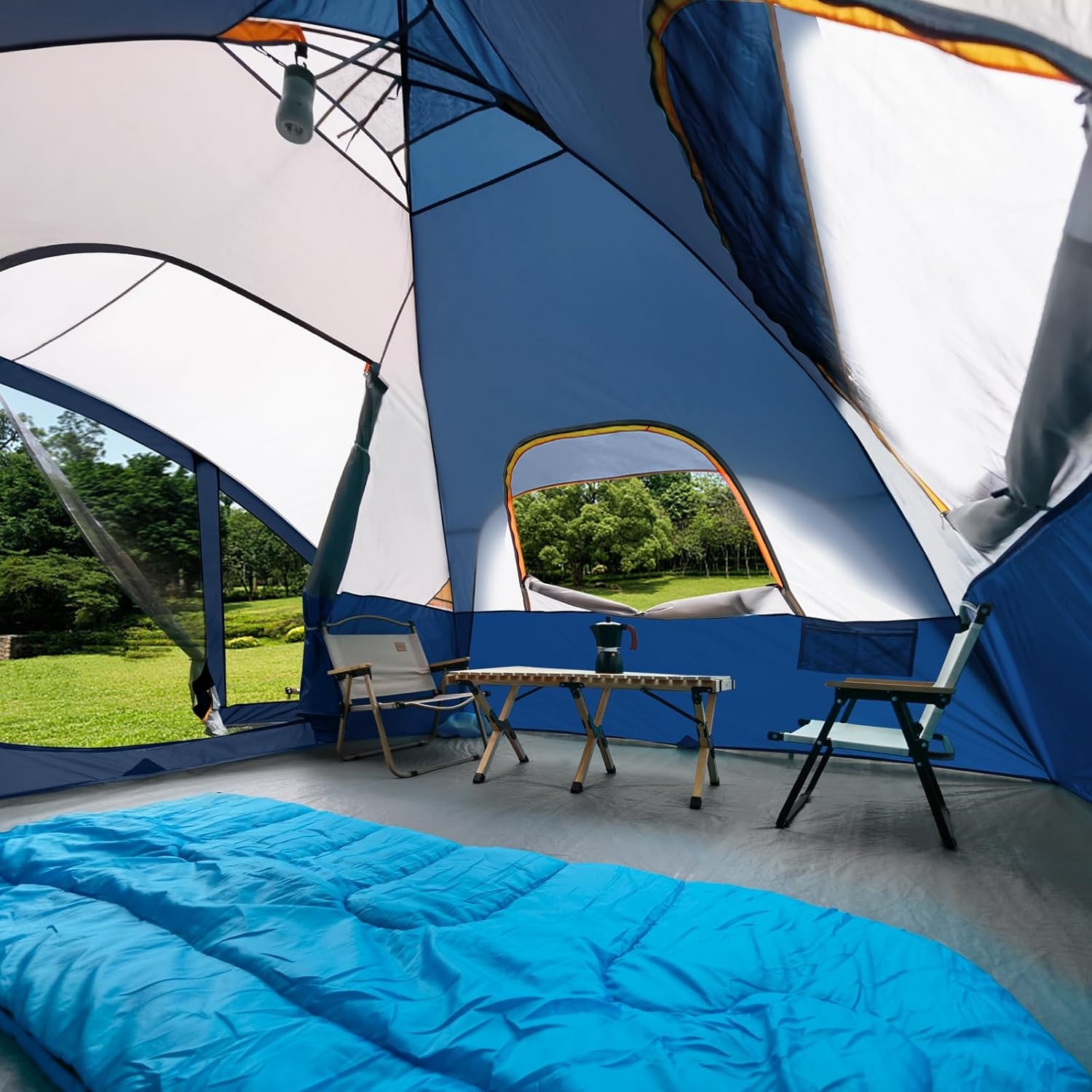 ZZD2396 6 Person Family Camping Tent, Portable with Screened Room - Image 4