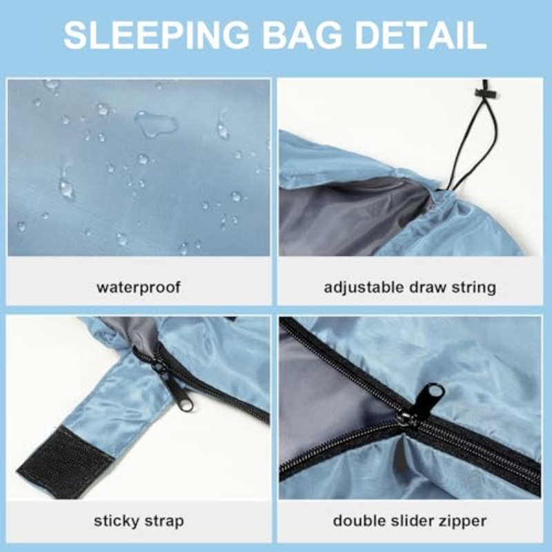 ZZD2400 Lightweight Packable Adult Sleeping Bag, Warm for Backpacking Hiking Travel - Image 3