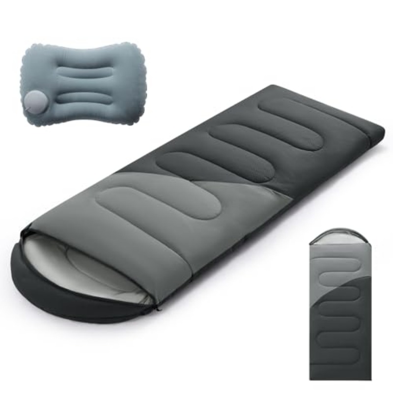 ZZD2402 Inflatable Adult Sleeping Bag, 3-4 Season Warm Camping Bedroll