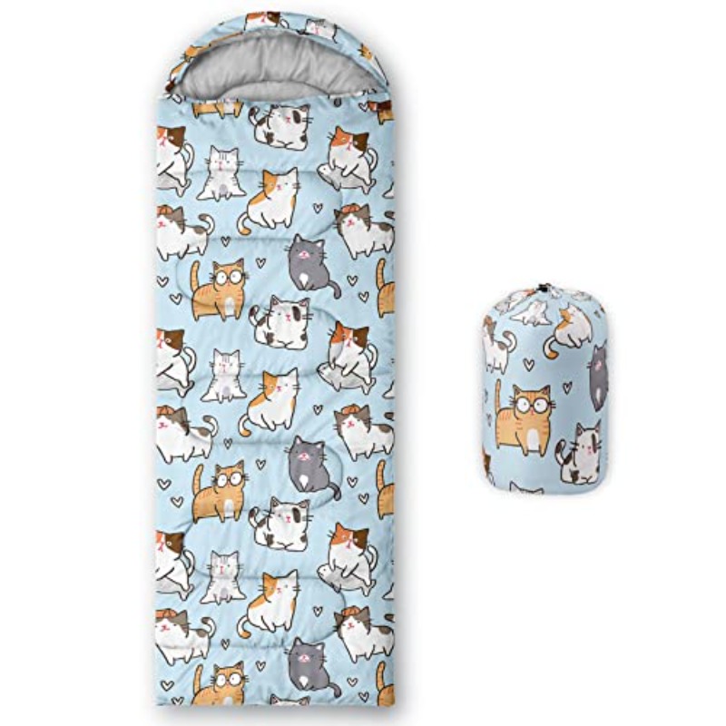 ZZD2384 Lightweight Adult Sleeping Bag, 3 Season for Warm & Cool Weather, Outdoor Camping