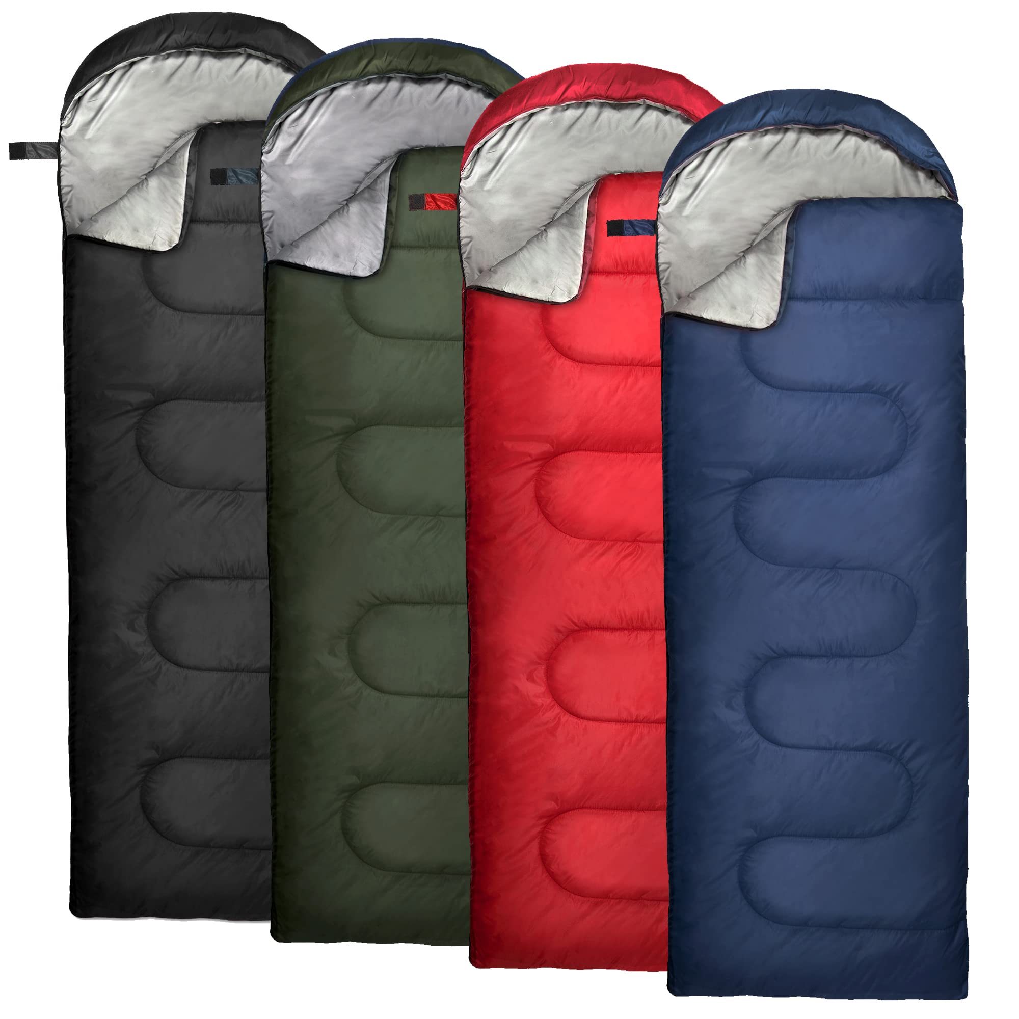 ZZD2403 10 Pack Cold Weather Hooded Adult Sleeping Bags, Bulk Wholesale - Image 3