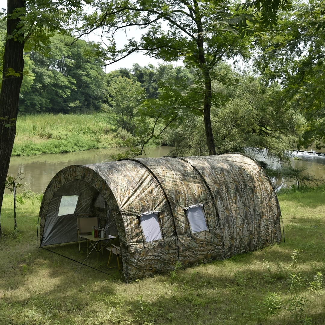 ZZD2379 Large Camping Tent with Tree Trunk & Maple Leaf Print, Family & Command Tent - Image 2