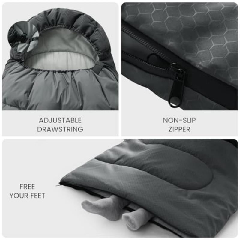 ZZD2402 Inflatable Adult Sleeping Bag, 3-4 Season Warm Camping Bedroll - Image 3