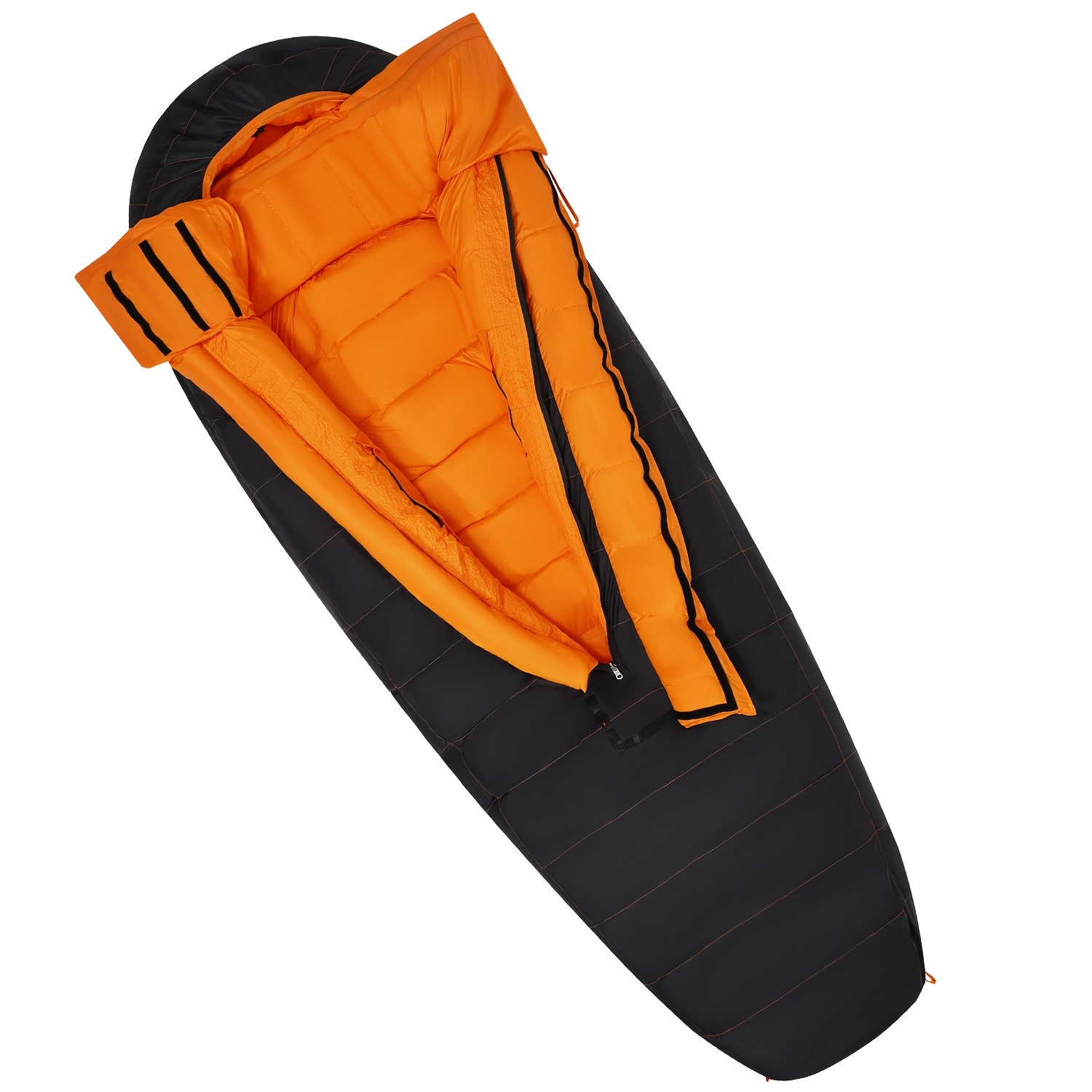 ZZD2380 Thickened Oval Sleeping Bag with YKK Zipper, Warm Portable Travel Sleeping Bag - Image 2